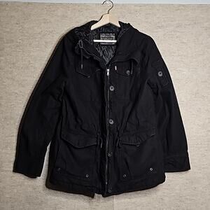 Levi's® Strauss Womens Hooded Midweight Canvas, Quilt-Lined Anorak Jacket Lg